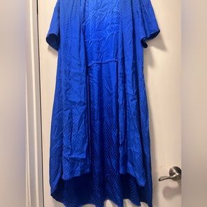 Vibrant blue wrap dress